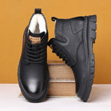 Bota Masculina de Inverno em Couro Tecnológico - Resistente e Elegante