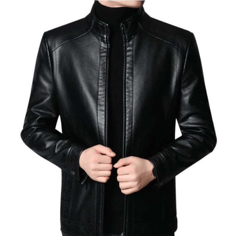 Jaqueta Masculina de Couro Genuíno Slim - Estilo e Durabilidade