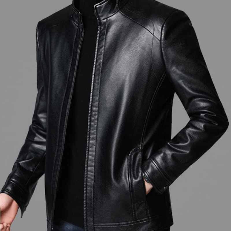 Jaqueta Masculina de Couro Genuíno Slim - Estilo e Durabilidade