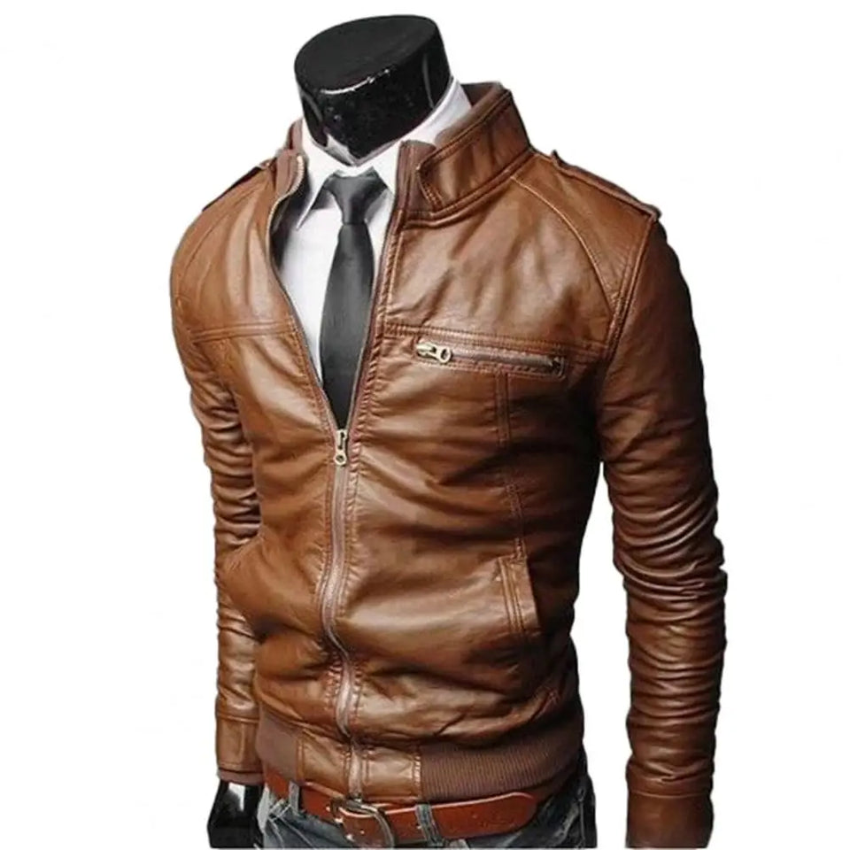 Jaqueta Masculina em Couro Tecnológico - Elegância e Conforto