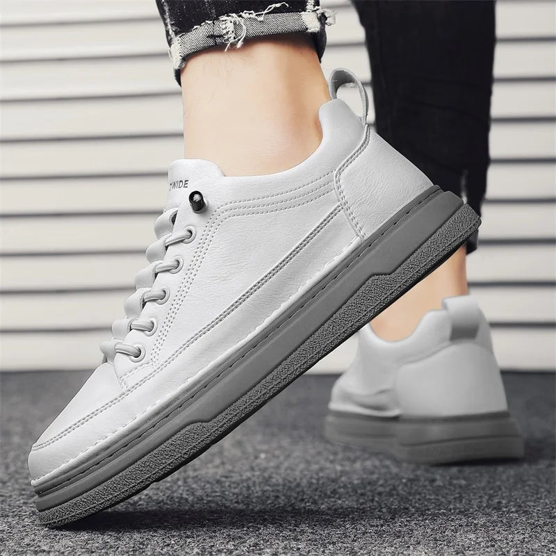 Tênis Masculino Casual em Couro Tecnológico - Estilo e Conforto