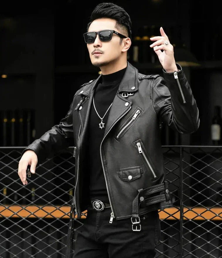 Jaqueta de Couro Masculina Europe Premium - Estilo e Conforto Inverno