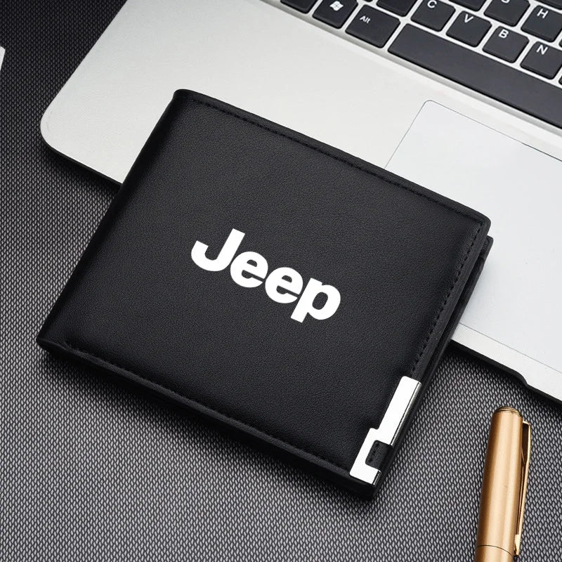 Carteira Masculina Jeep Couro PU Compacta com Porta-Cartões e Porta CNH