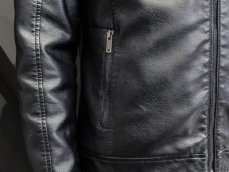 Jaqueta Masculina de Couro Tecnológico com Forro Confortável