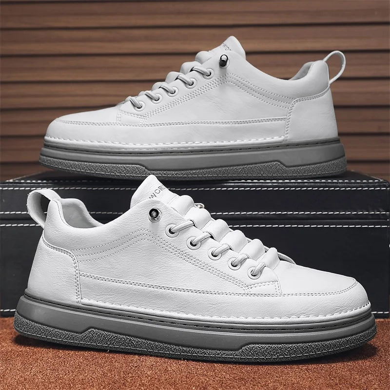 Tênis Masculino Casual em Couro Tecnológico - Estilo e Conforto