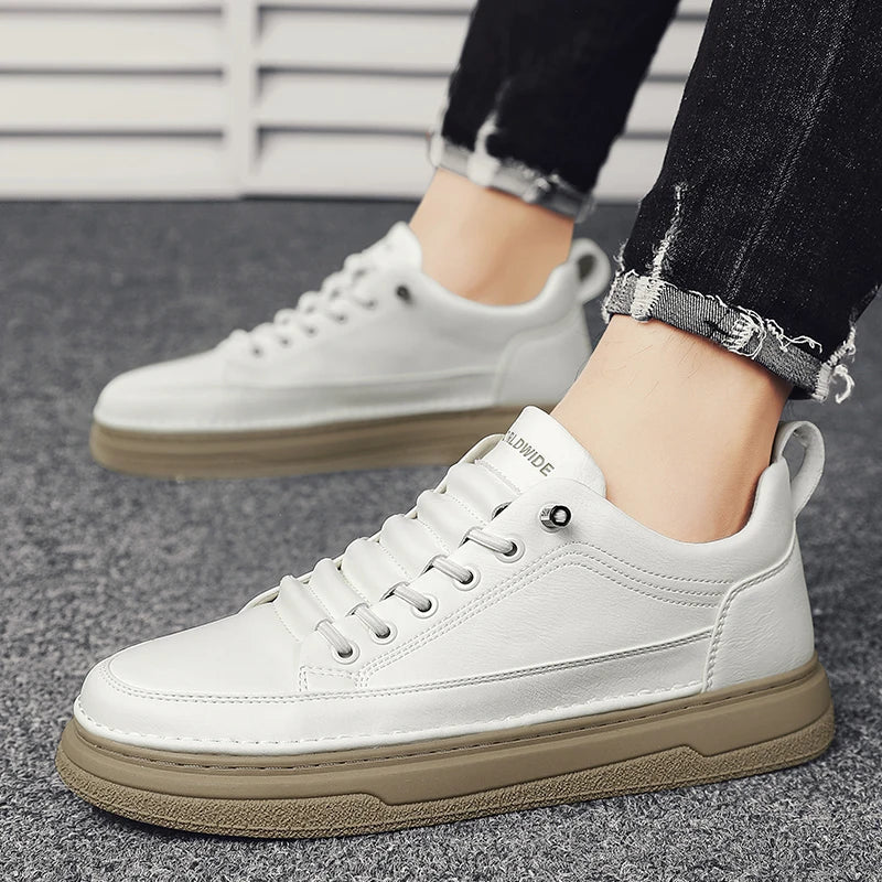 Tênis Masculino Casual em Couro Tecnológico - Estilo e Conforto
