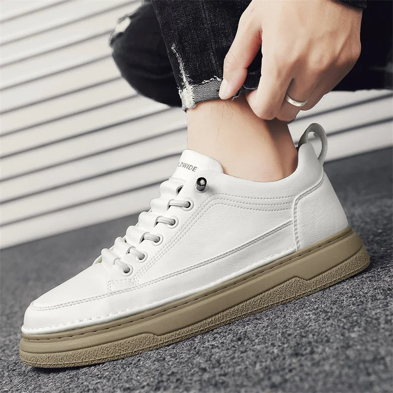 Tênis Masculino Casual em Couro Tecnológico - Estilo e Conforto