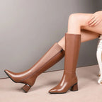 Bota Feminina em Couro Tecnológico - Elegância e Conforto Inverno