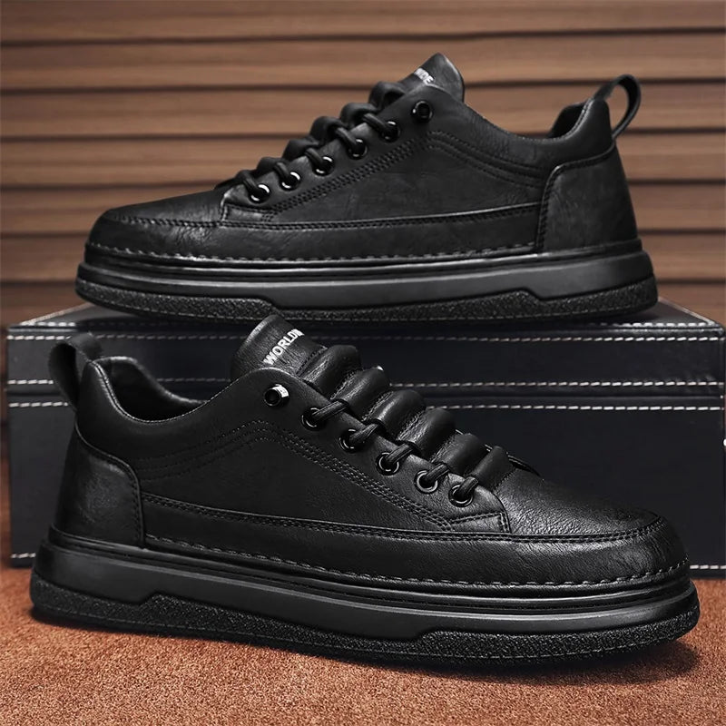 Tênis Masculino Casual em Couro Tecnológico - Estilo e Conforto