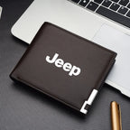 Carteira Masculina Jeep Couro PU Compacta com Porta-Cartões e Porta CNH