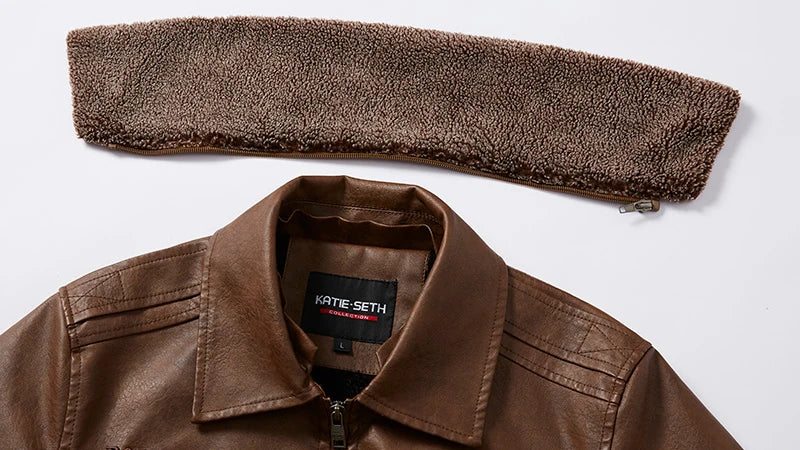 Jaqueta Masculina em Couro Tecnológico com Forro de Algodão