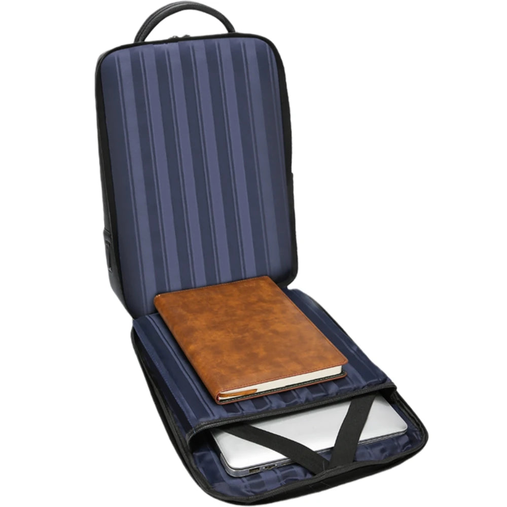 Mochila para Notebook Masculina Jeep Buluo JP606 Preta com Porta USB e Compartimentos