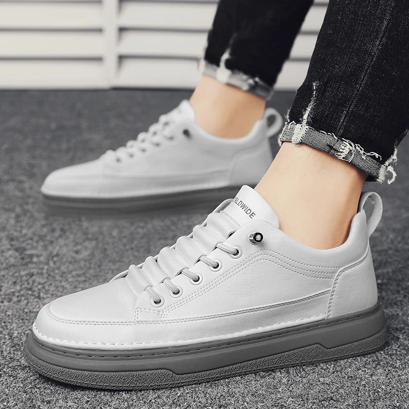 Tênis Masculino Casual em Couro Tecnológico - Estilo e Conforto