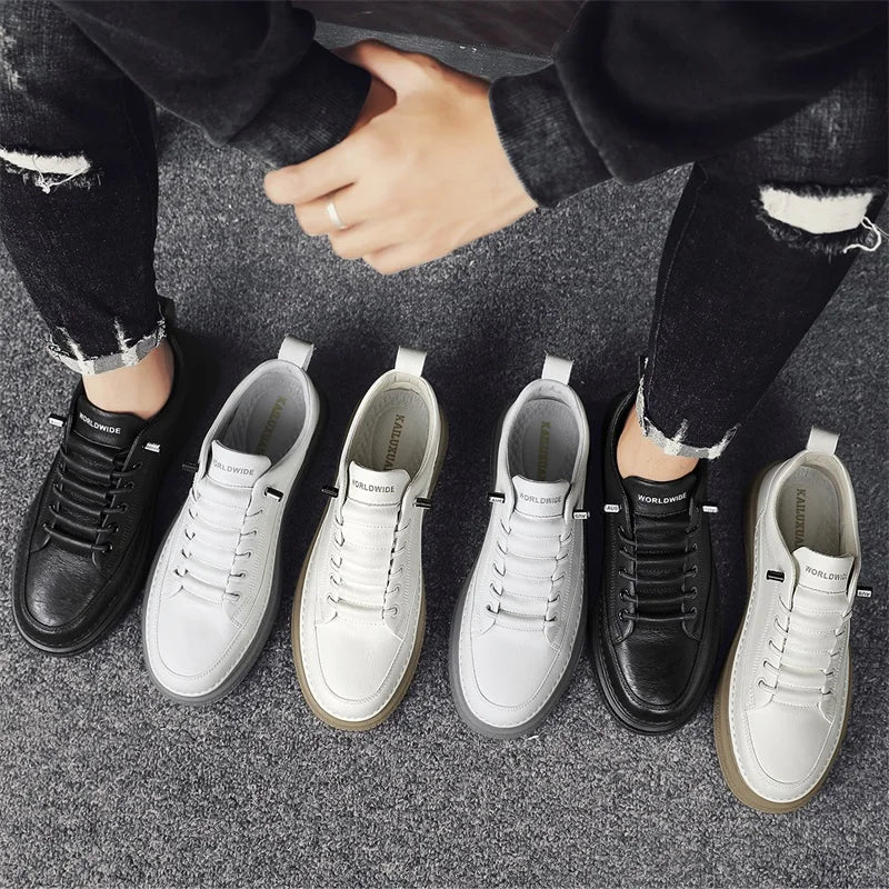 Tênis Masculino Casual em Couro Tecnológico - Estilo e Conforto