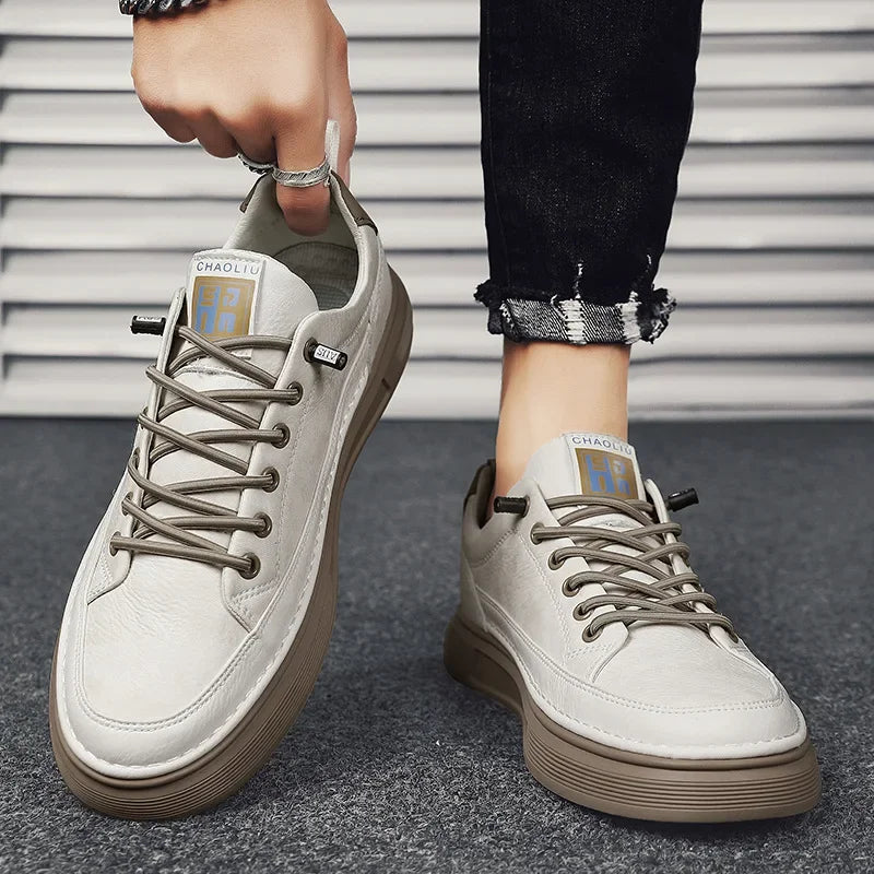 Tênis Masculino em Couro Tecnológico - Conforto e Estilo Premium