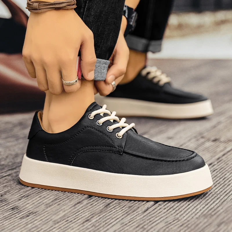 Sapatênis Masculino em Couro Tecnológico - Conforto e Estilo Casual