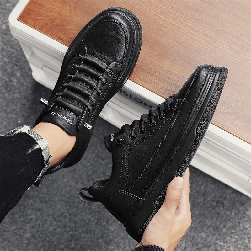 Tênis Masculino Casual em Couro Tecnológico - Estilo e Conforto