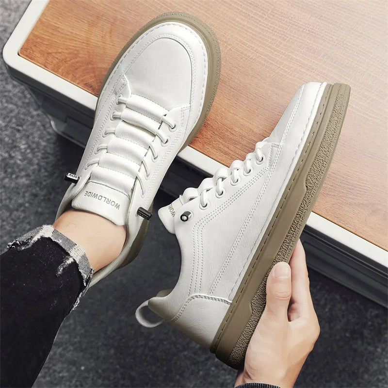 Tênis Masculino Casual em Couro Tecnológico - Estilo e Conforto
