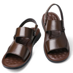 Sandália Masculina em Couro com Conforto Ortopédico e Elegância