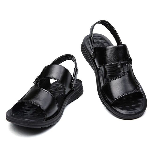 Sandália Masculina em Couro com Conforto Ortopédico e Elegância
