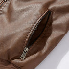 Jaqueta Masculina em Couro Tecnológico com Forro de Algodão