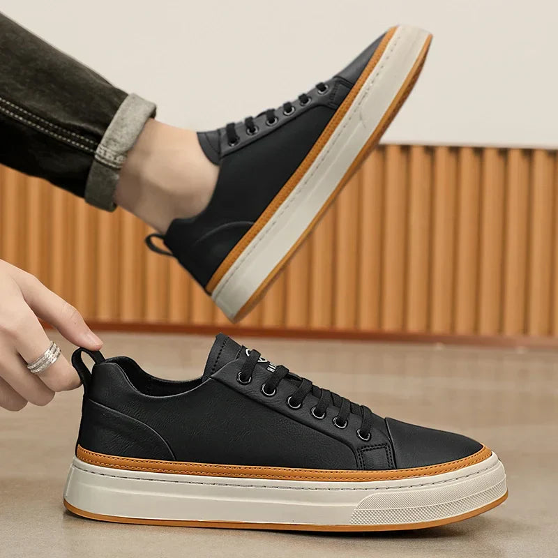 Tênis Masculino em Couro Tecnológico - Conforto e Estilo Diário