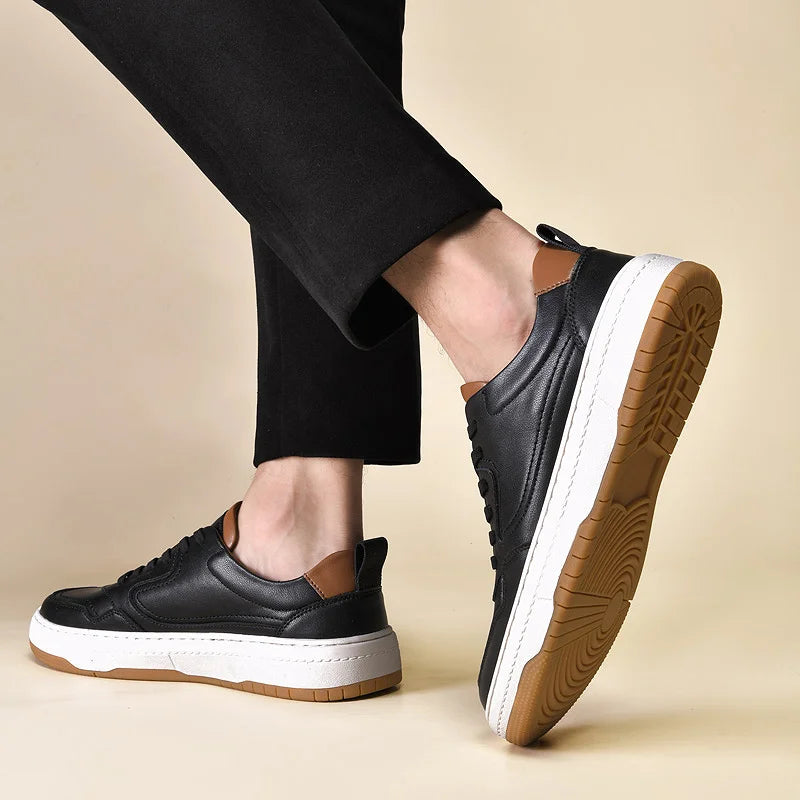 Tênis Masculino em Couro Tecnológico - Conforto e Estilo Durável