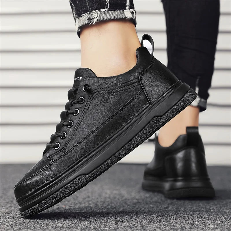 Tênis Masculino Casual em Couro Tecnológico - Estilo e Conforto