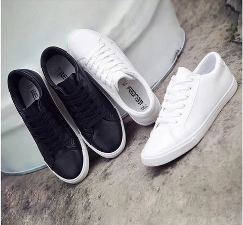 Tênis Feminino em Couro Genuíno - Casual e Durável para o Dia a Dia