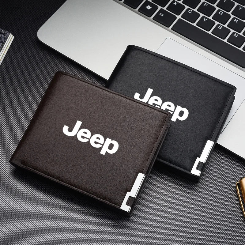 Carteira Masculina Jeep Couro PU Compacta com Porta-Cartões e Porta CNH