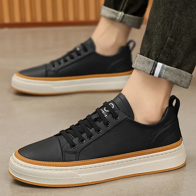 Tênis Masculino em Couro Tecnológico - Conforto e Estilo Diário