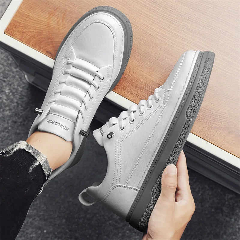 Tênis Masculino Casual em Couro Tecnológico - Estilo e Conforto