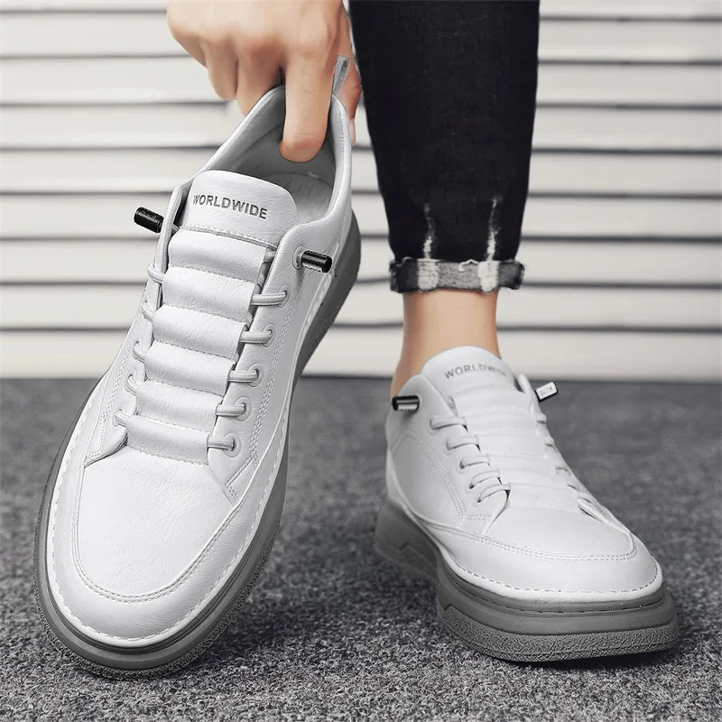 Tênis Masculino Casual em Couro Tecnológico - Estilo e Conforto