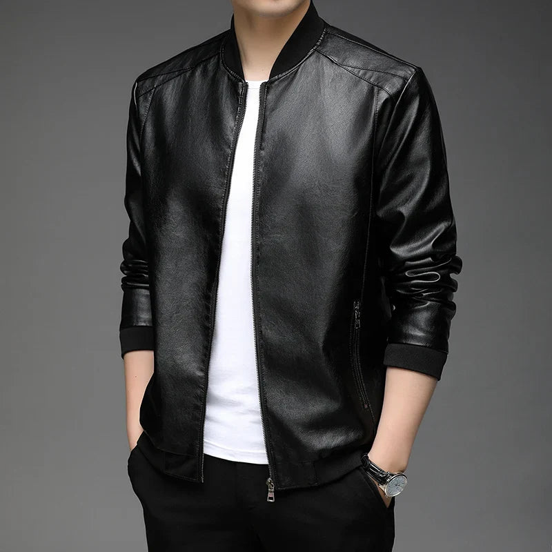 Jaqueta Masculina Slim em Couro Tecnológico - Estilo e Conforto