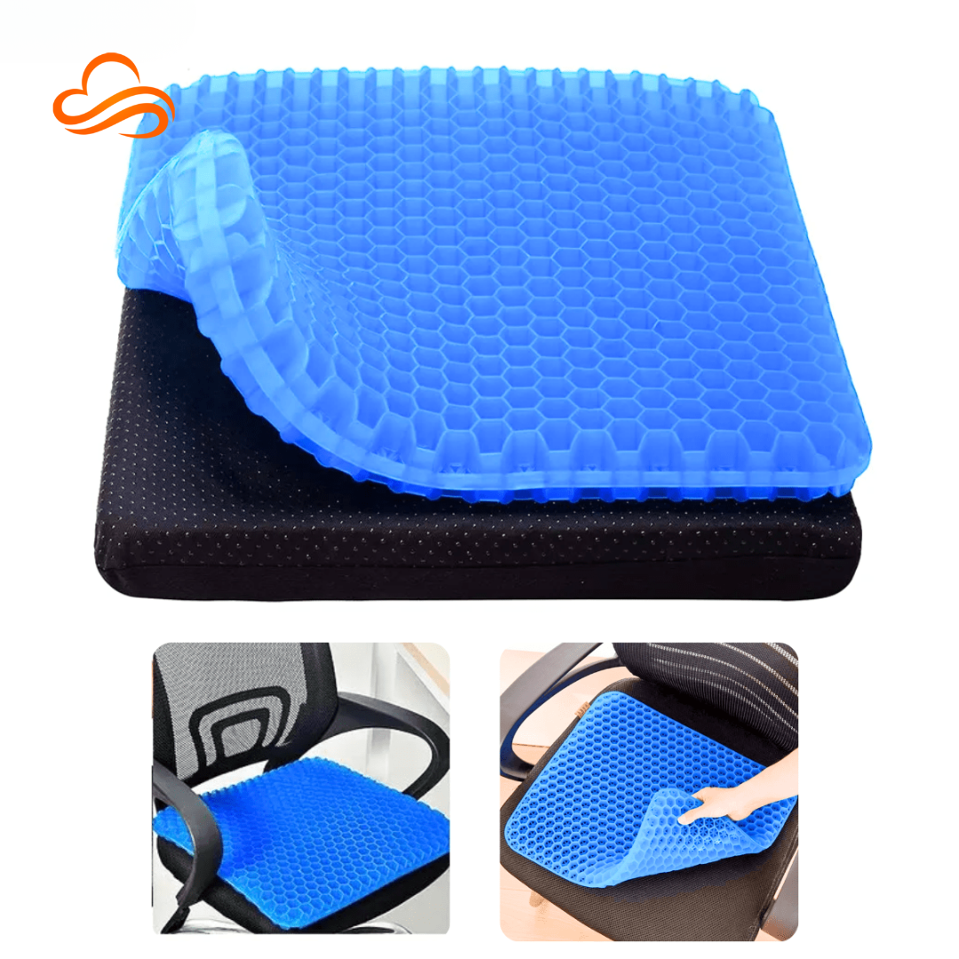 Almofada de Assento em Gel com Resfriamento e Suporte Ergonômico