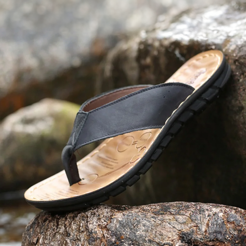 Chinelo de Couro Genuíno Ortopédico com Conforto e Estilo