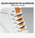 Tênis Masculino em Couro Tecnológico com Costura Manual e Conforto
