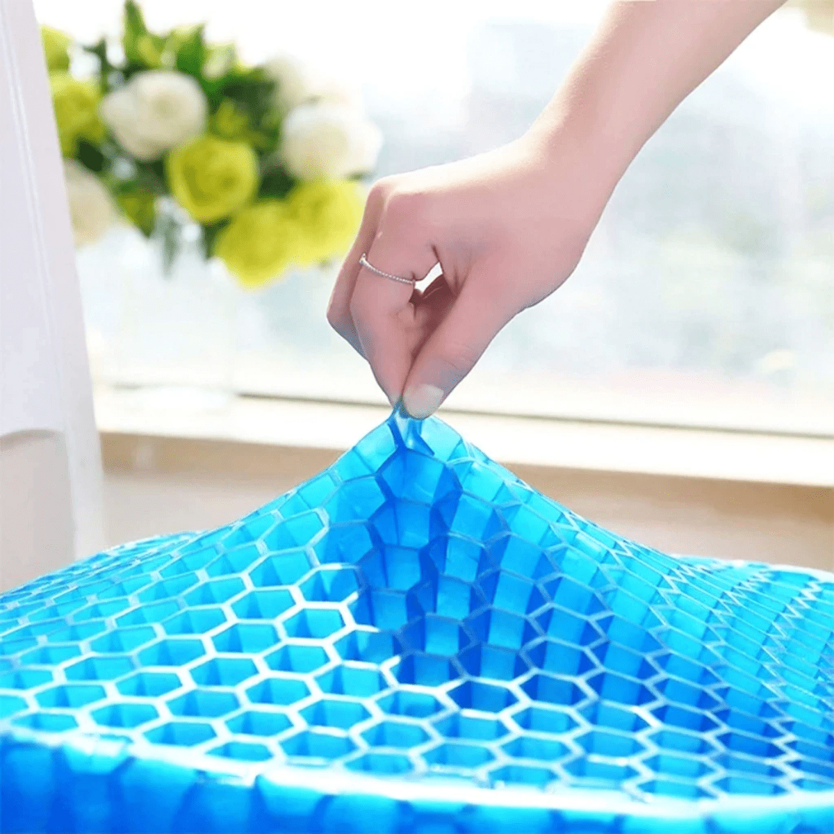 Almofada de Assento em Gel com Resfriamento e Suporte Ergonômico