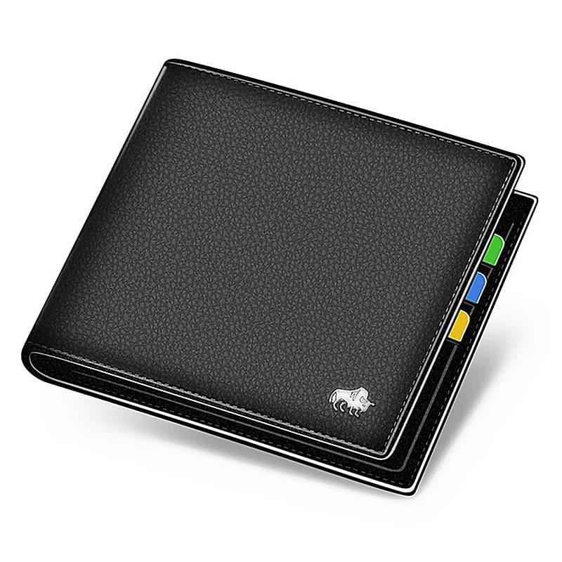 Carteira Masculina Bison Denim em Couro com Bloqueio RFID