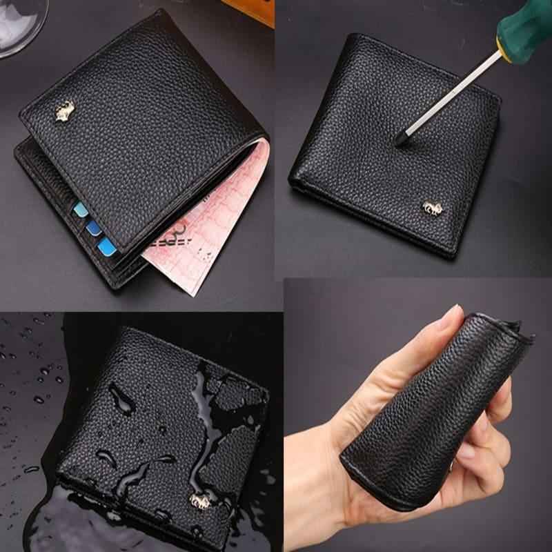 Carteira Masculina Bison Denim em Couro com Bloqueio RFID