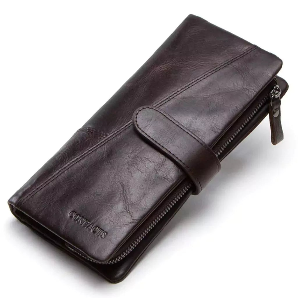 Carteira de Couro Genuíno Arlo com Compartimento para Celular