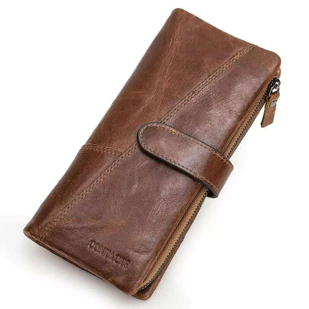 Carteira de Couro Genuíno Arlo com Compartimento para Celular