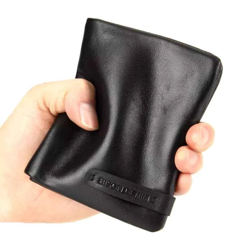 Carteira de Couro Masculino Bison Denim Orion com Zíper e 6 Compartimentos