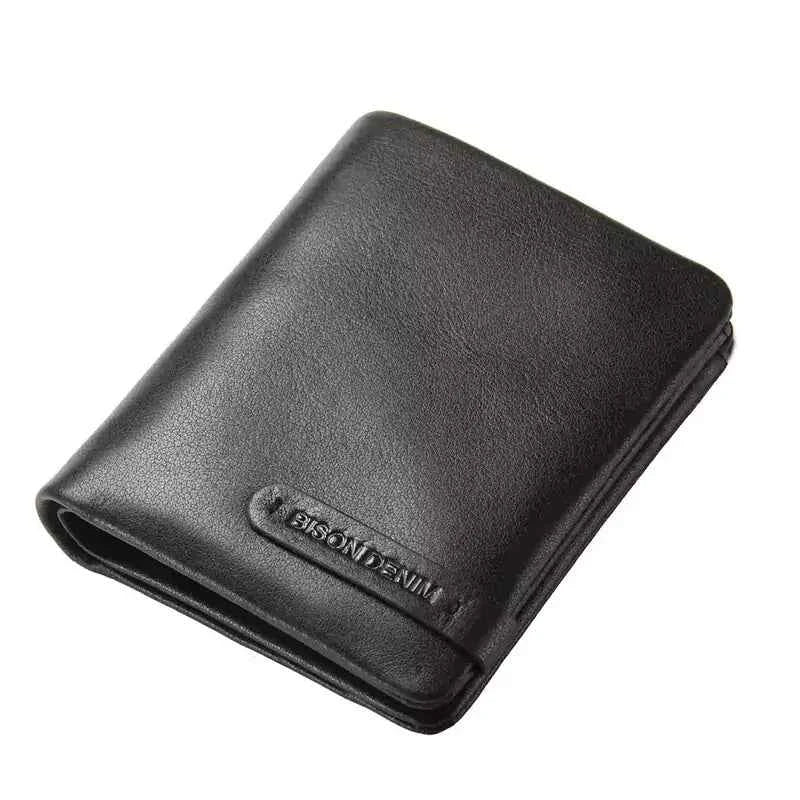 Carteira de Couro Masculino Bison Denim Orion com Zíper e 6 Compartimentos