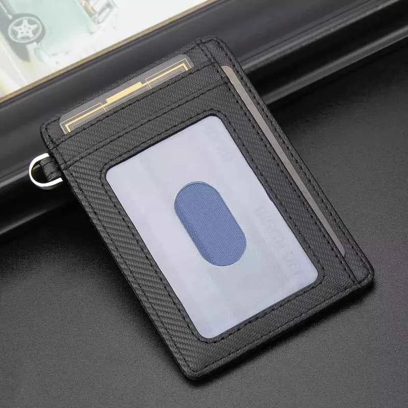 Carteira Slim de Couro Legítimo Bison Denim com 7 Compartimentos