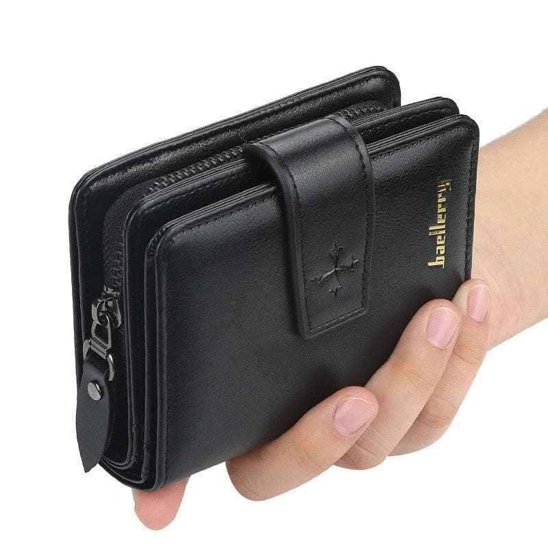 Carteira Masculina com Zíper em Couro PU: Praticidade e Segurança