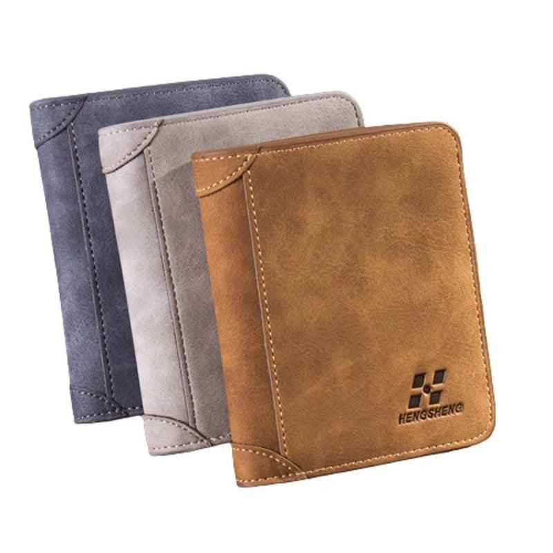 Carteira Masculina de Couro Vertical com 8 Slots para Cartões