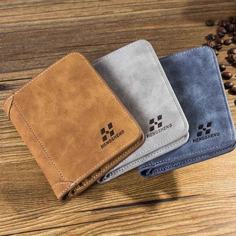 Carteira Masculina de Couro Vertical com 8 Slots para Cartões