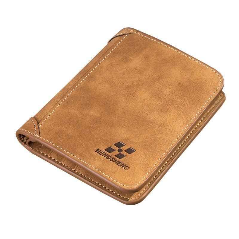 Carteira Masculina de Couro Vertical com 8 Slots para Cartões