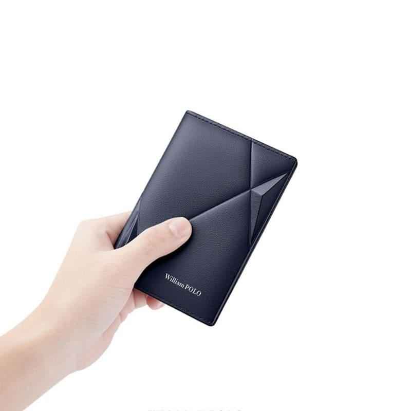 Carteira Masculina Slim em Couro com Proteção RFID Antifurto